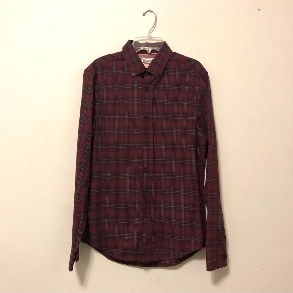 Red Plaid Button Down Shirt